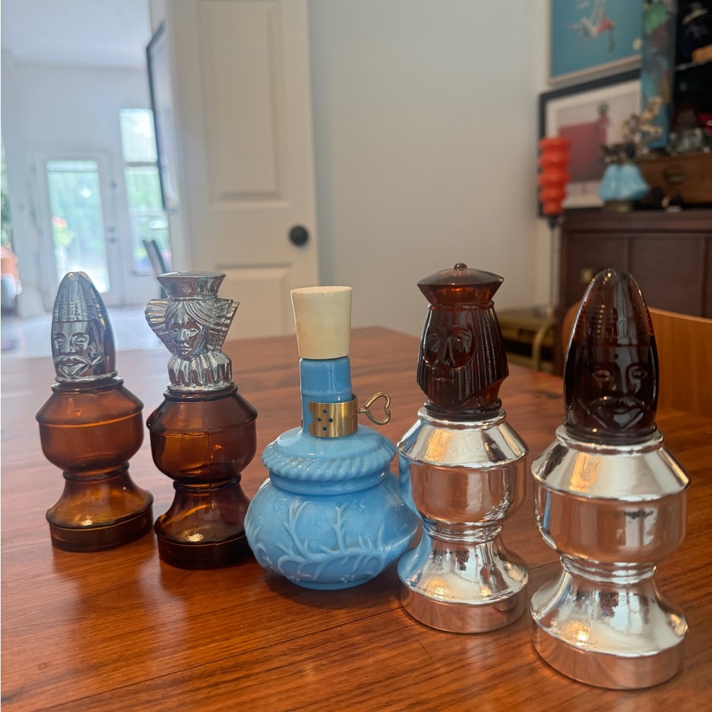 Vintage Decorative Avon Perfume Empty Bottle Set Of 5